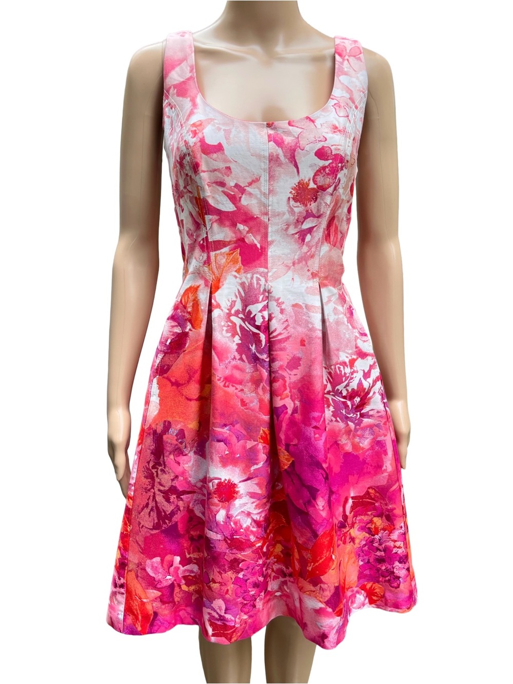 Nine West Floral Fit & Flare Dress Pockets S